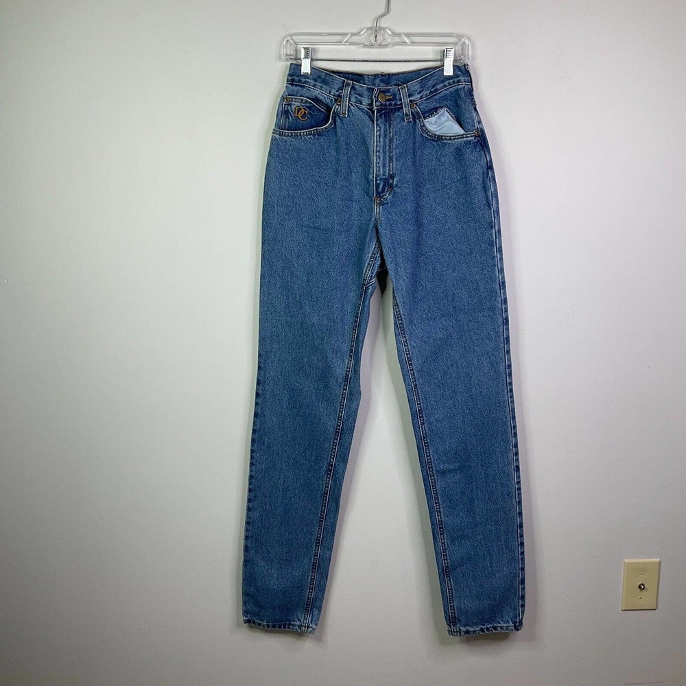 Vintage Diamond Cut Gusset Denim Blue Jeans Womens 11/12X36 Tall Union Made USA